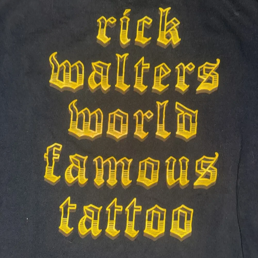 Rick Walter’s World Famous Tattoo T-Shirt Black 22x27 XL